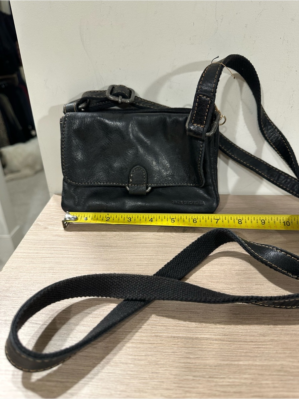 Black Leather Crossbody Bag